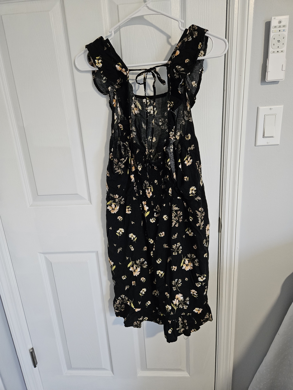 wild fable Black Floral Tie-Shoulder Mini Dress - Picture 7 of 9